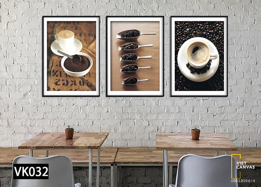 Bộ 3 Tranh Cà Phê Hiện Đại - VK032