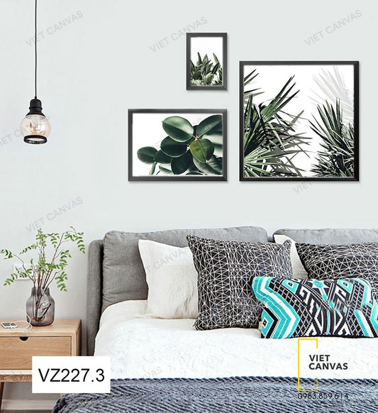 Bộ 3 Tranh Cành Lá Xanh - VZ227.3