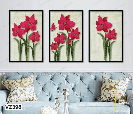 Bộ 3 Tranh Cây Hoa Tỏa Hương - VZ398