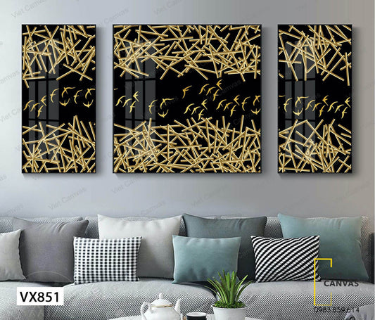 Bộ 3 Tranh Chim Bay Về Trời - VX851