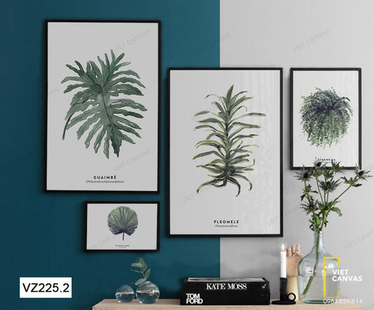 Bộ 4 Tranh Cỏ Cây Đáng Yêu - VZ225.2