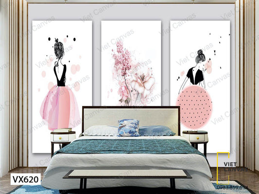 Bộ 3 Tranh Cô Gái Dịu Dàng - VX620
