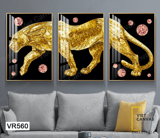 Bộ 3 Tranh Con Báo - VR560