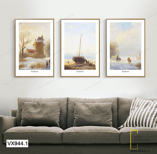 Bộ 3 Tranh Cuộc Sống Trên Biển - VX944.1