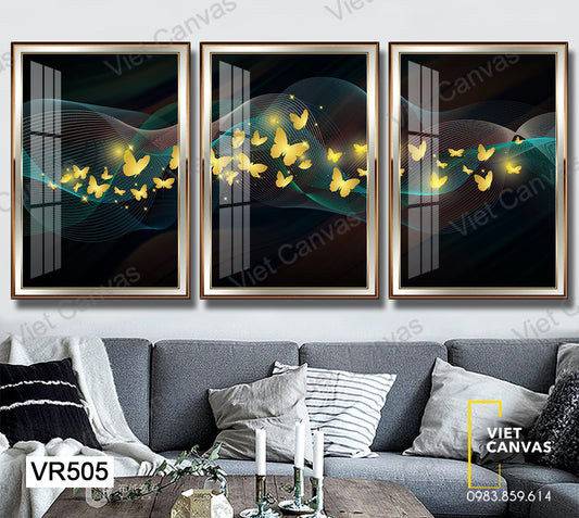 Bộ 3 Tranh Đàn Bướm Bay - VR505