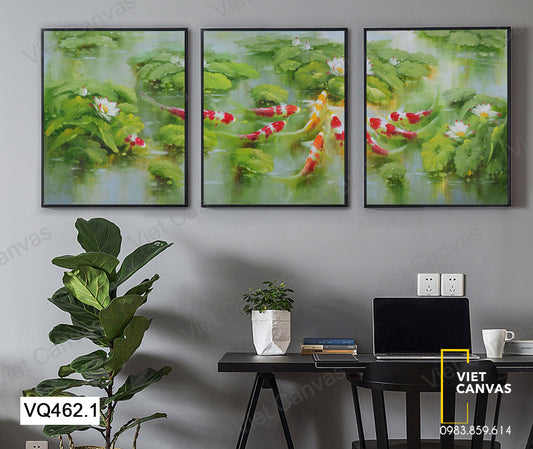 Bộ 3 Tranh Đàn Cá Bơi Lội - VQ462.1
