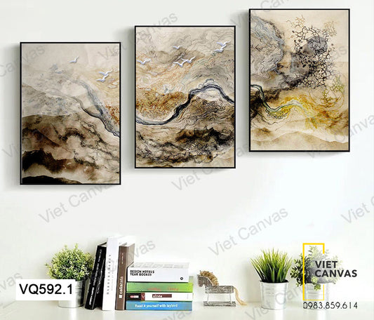 Bộ 3 Tranh Đàn Chim Bay - VQ592.1