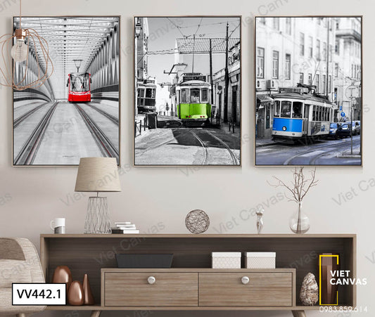 Bộ 3 Tranh Đường Xe Lửa - VV442.1