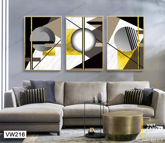 Bộ 3 Tranh Hình Học Nghệ Thuật- VW216