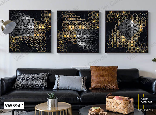 Bộ 3 Tranh Hình Học - VW594.1