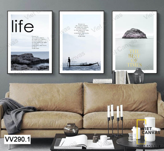 Bộ 3 Tranh Hòn Đảo Và Biển - VV290.1