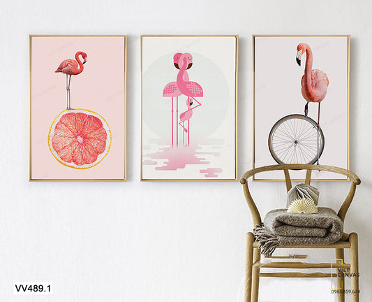 Bộ 3 Tranh Hồng Hạc - VV489.1