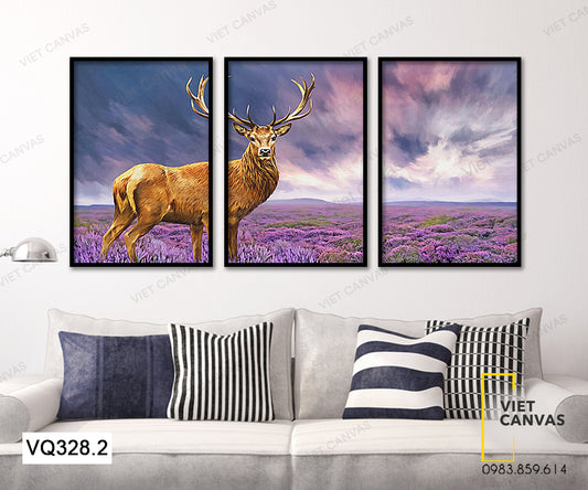 Bộ 3 Tranh Hươu Vàng - VQ328.2