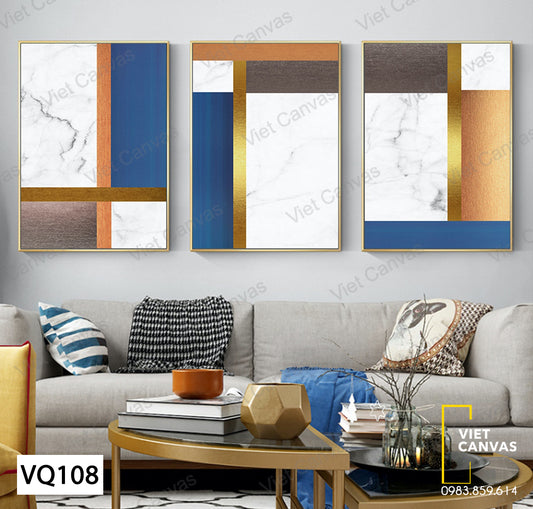 Bộ 3 Tranh Khối Hình Học - VQ108