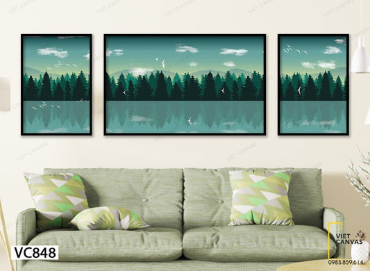 Bộ 3 Tranh Khu Rừng Nhiệt Đới - VC848