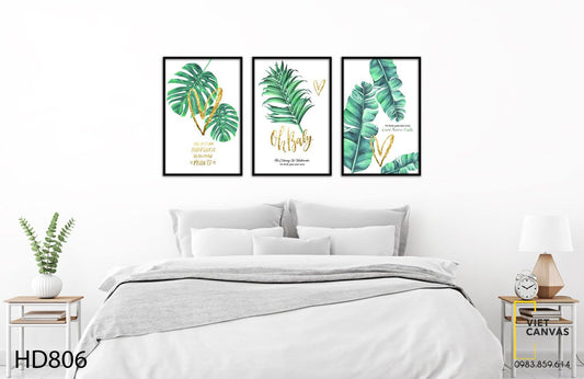 Bộ 3 Tranh Khu Vườn Địa Đàng - HD806