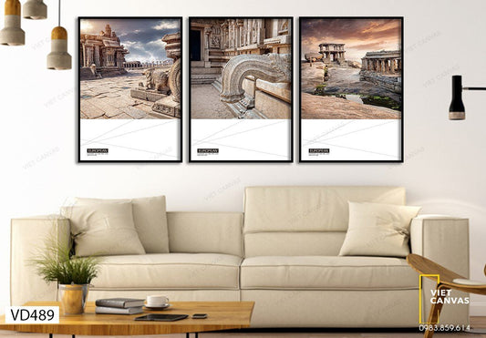 Bộ 3 Tranh Vẻ Đẹp Kì Quan Thế Giới - VD489