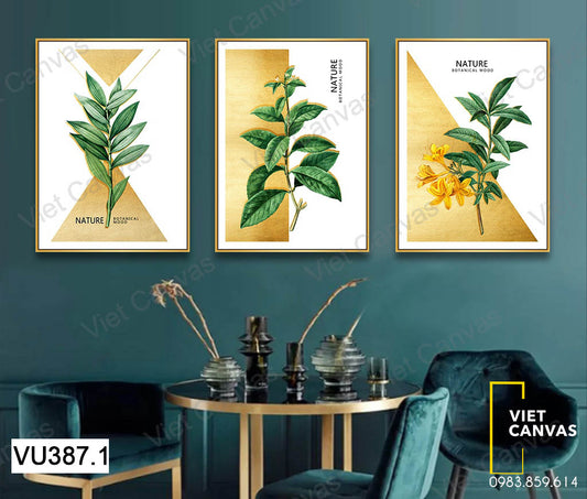Bộ 3 Tranh Những Nhánh Lá - VU387.1
