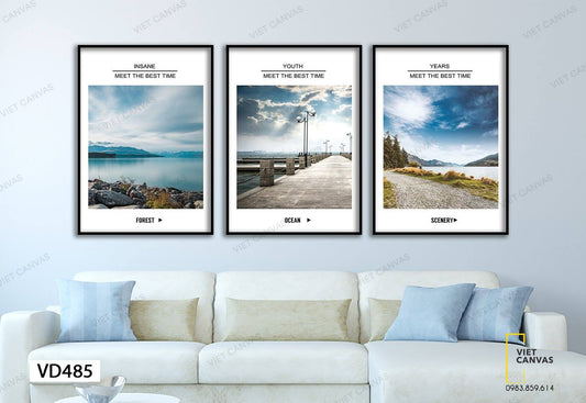 Bộ 3 Tranh Bầu Trời Xanh - VD485