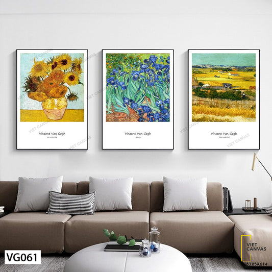 Bộ 3 Tranh Nghệ Thuật Van Gogh - VG061