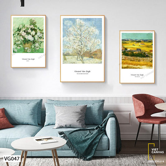 Bộ 3 Tranh Nghệ Thuật Van Gogh - VG047