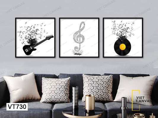 Bộ 3 Tranh Nhạc Cụ - VT730