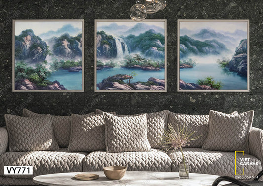 Bộ 3 Tranh Núi Rừng Hiểm Trở - VY771