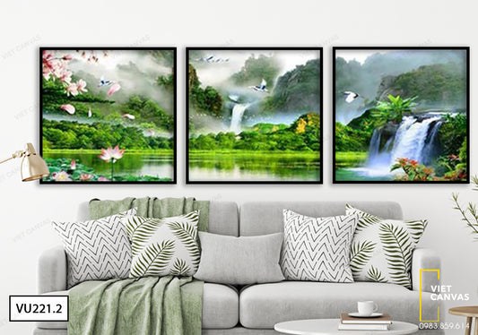 Bộ 3 Tranh Phong Cảnh Hữu Tình - VU221.2