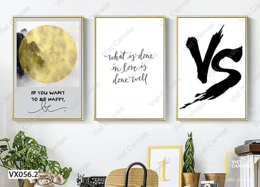 Bộ 3 Tranh Quotes Hiện Đại - VX056.2