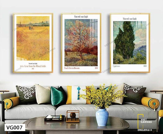 Bộ 3 Tranh Tác Phẩm Nghệ Thuật Của Van Gogh - VG007