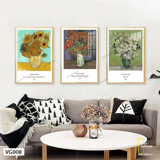 Bộ 3 Tranh Tác Phẩm Nghệ Thuật Của Van Gogh - VG008