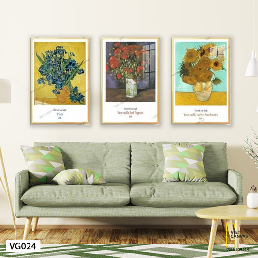 Bộ 3 Tranh Tác Phẩm Nghệ Thuật Của Van Gogh - VG024