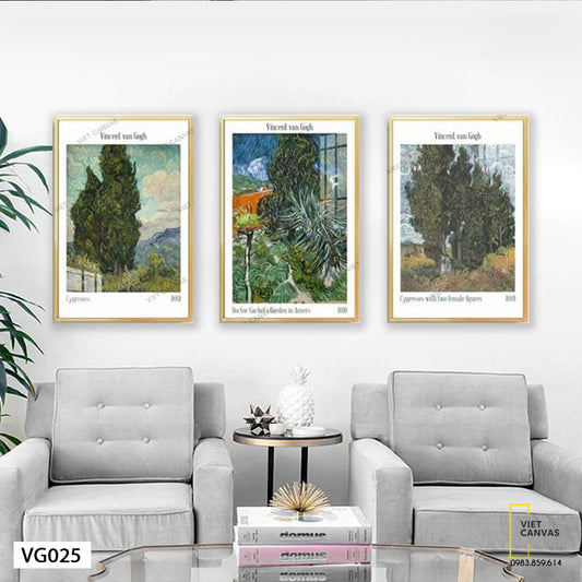 Bộ 3 Tranh Tác Phẩm Nghệ Thuật Của Van Gogh - VG025