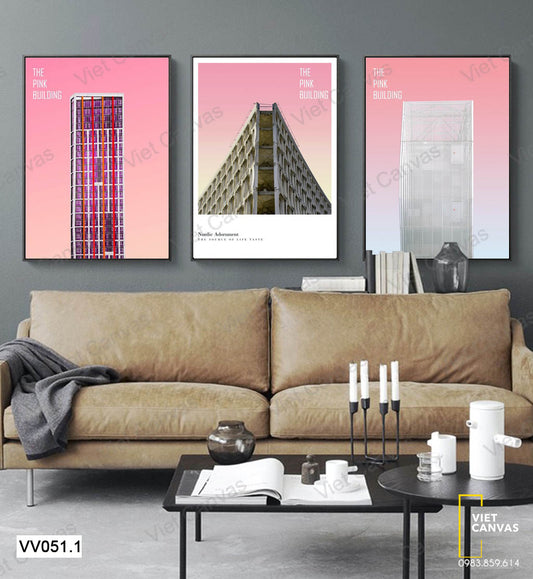 Bộ 3 Tranh Tòa Nhà Cao Tầng - VV051.1