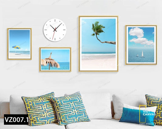 Bộ 4 Tranh Bãi Biển Mùa Hè - VZ007.1
