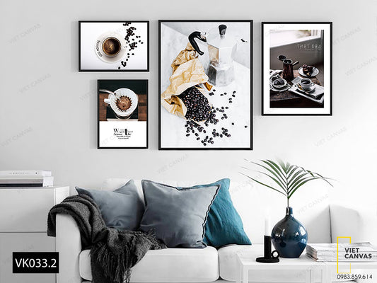 Bộ 4 Tranh Cà Phê - VK033.2