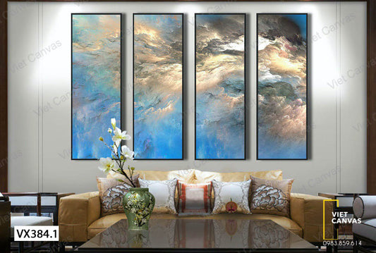 Bộ 4 Tranh Sắc Màu Của Mây - VX384.1