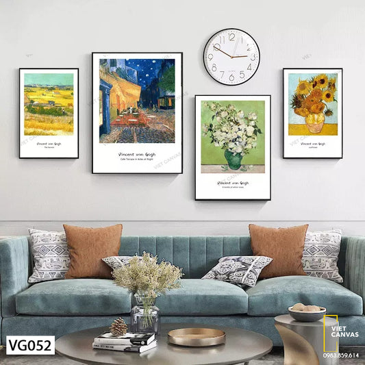 Bộ 4 Tranh Tác Phẩm Van Gogh - VG052