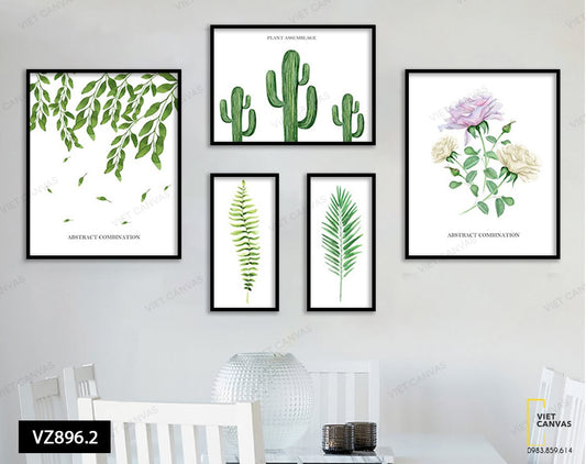 Bộ 5 Tranh Cây Cối Thiên Nhiên - VZ896.2