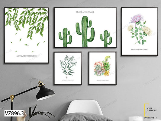 Bộ 5 Tranh Cây Cối Thiên Nhiên - VZ896.3