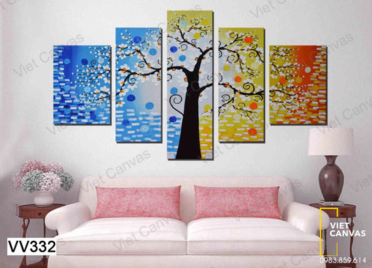 Bộ 5 Tranh Cây Hoa - VV332