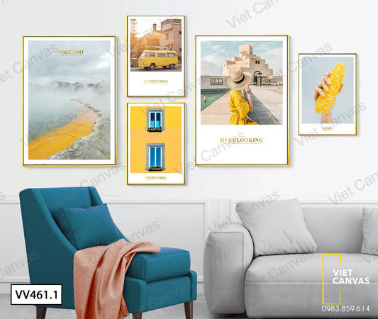 Bộ 5 Tranh Cô Gái Và Biển - VV461.1