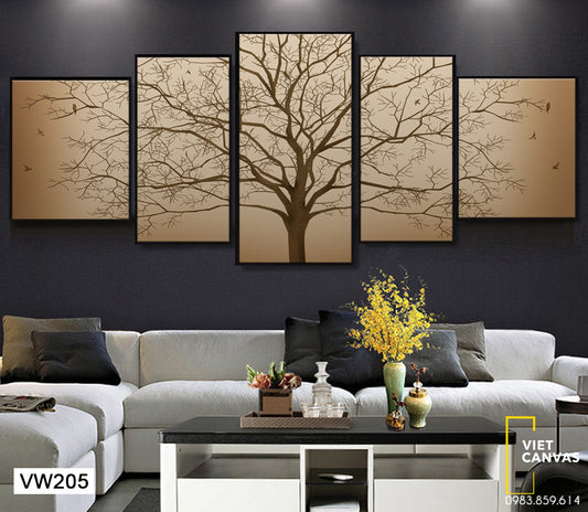 Bộ 5 Tranh Cây Thay Lá - VW205