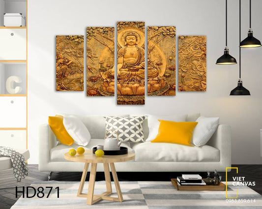 Bộ 5 Tranh Đức Phật - HD871