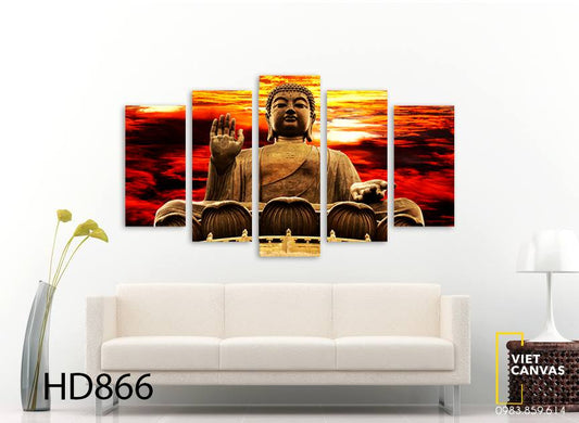Bộ 5 Tranh Đức Phật Từ Bi - HD866