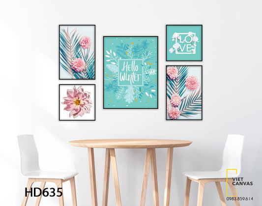 Bộ 5 Hoa Lá Nhẹ Nhàng - HD635