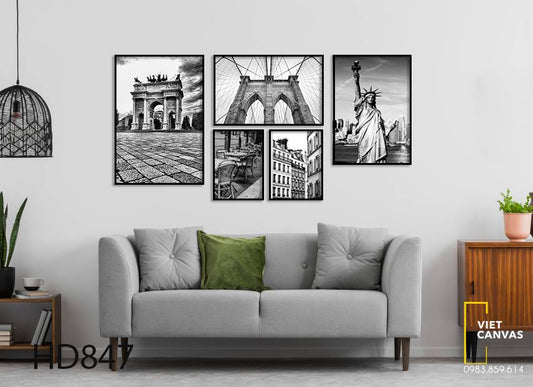 Bộ 5 Tranh Kỳ Quan Thế Giới - HD847