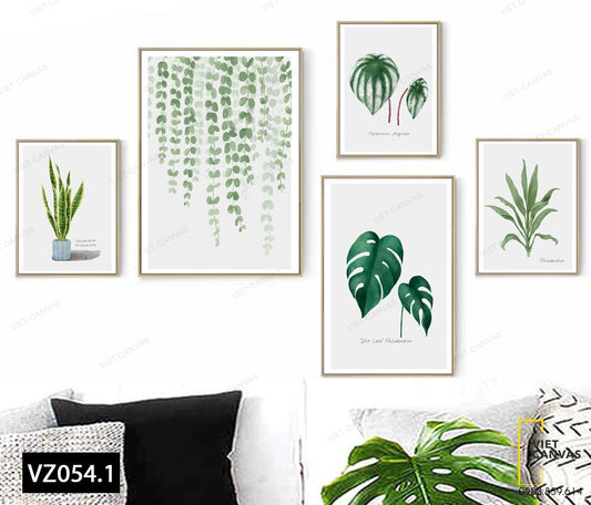 Bộ 5 Tranh Lá Cây - VZ054.1