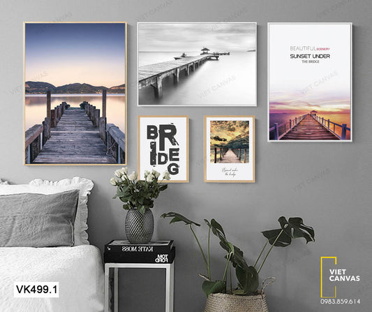 Bộ 5 Tranh Những Chiếc Cầu Tuyệt Đẹp - VK499.1