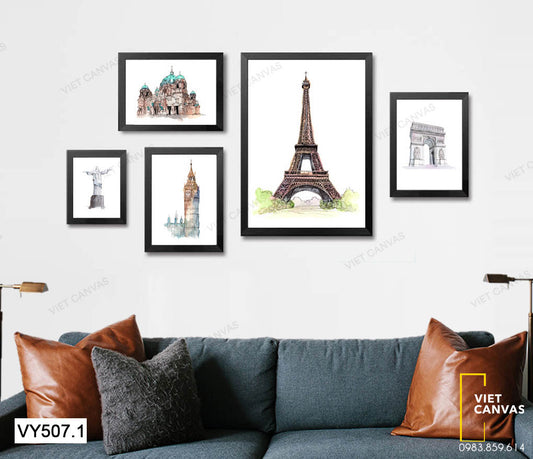 Bộ 5 Tranh Những Kỳ Quan Thiên Nhiên Thế Giới - VY507.1